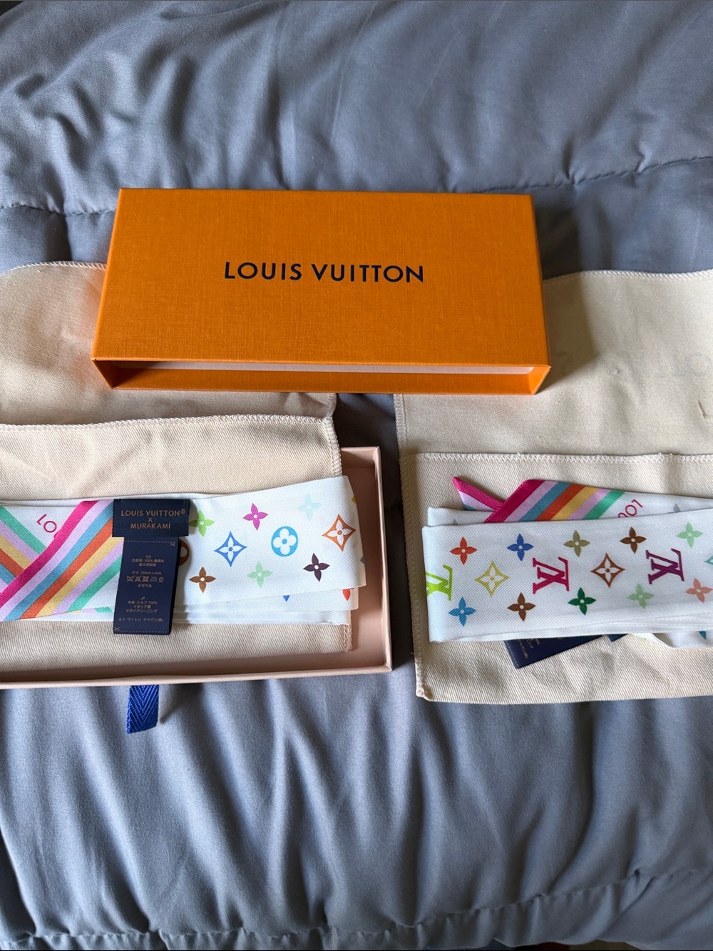 Louis Vuitton Murakami Multicolor Monogram Silk Bandeau